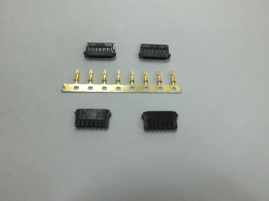 Single Row Black PCB Connectors Wire To Board Circuit Board Terminal 6 Contact Housing