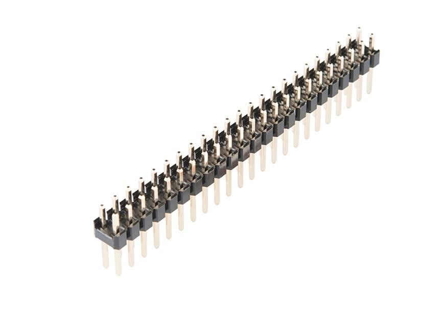 Gold Flash Plated Pin Header Connector 2.54 mm Pitch Staright PCB Mounting Orientation